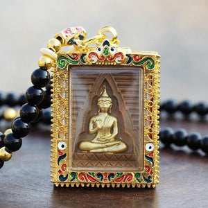 Phra Paknam Thai Buddha Amulet Protection Pendant - FengshuiGallary