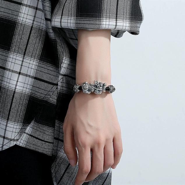Pixiu Bracelet-925 Oxidized Sterling Silver - FengshuiGallary