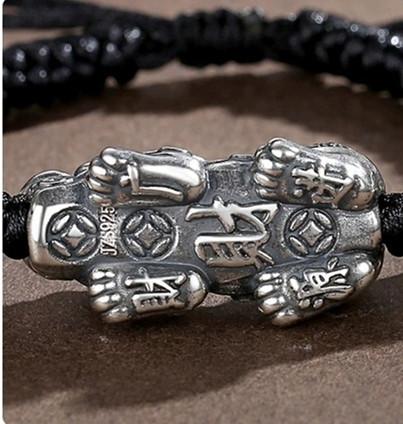 Pixiu Bracelet-925 Oxidized Sterling Silver - FengshuiGallary