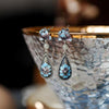 Plum Flower Earrings-Blue Enamel Jade Beads - FengshuiGallary