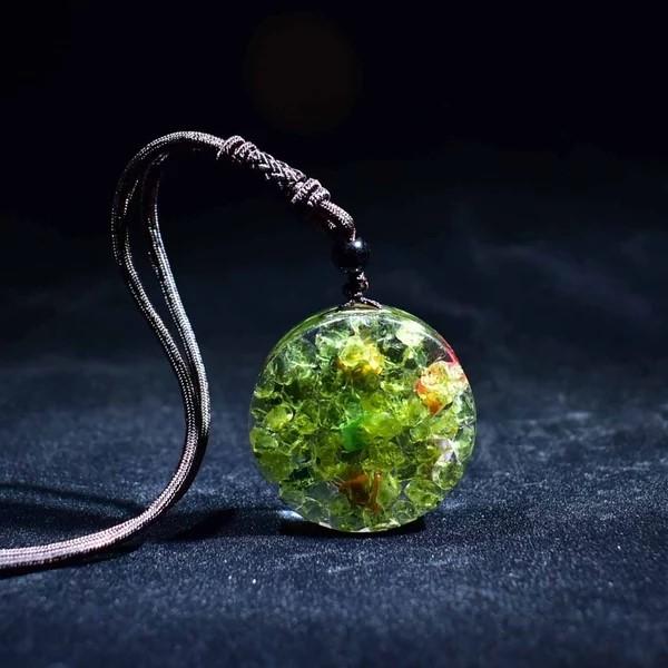 Rainbow Crystal Orgonite Chakra Reiki Healing Pendant Necklace - FengshuiGallary