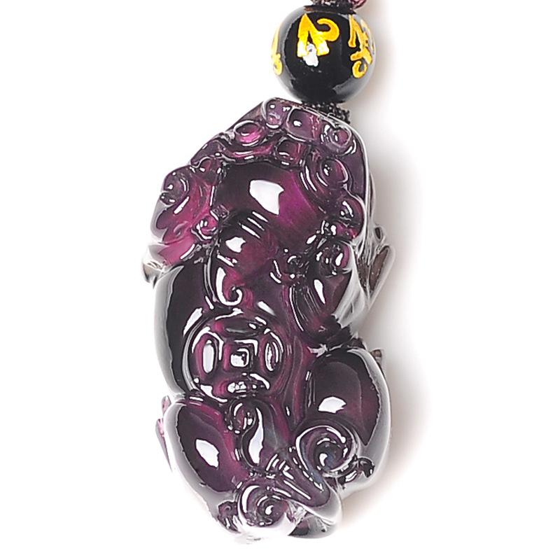 Rainbow Obsidian Pixiu Wealth Pendant - FengshuiGallary