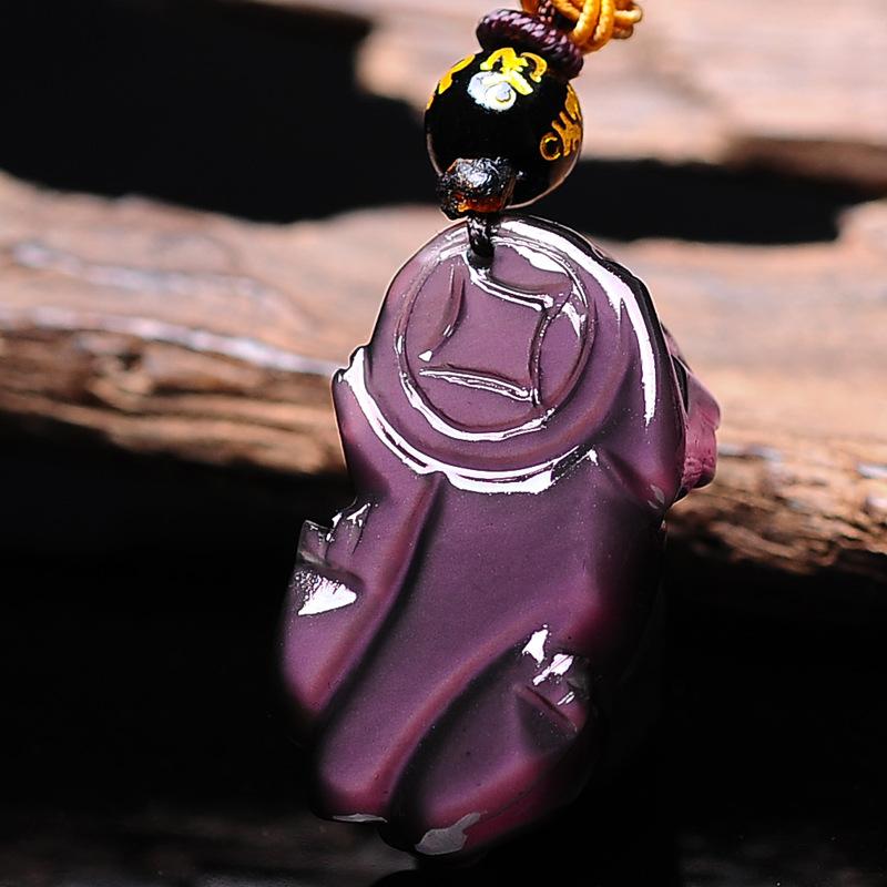 Rainbow Obsidian Pixiu Wealth Pendant - FengshuiGallary
