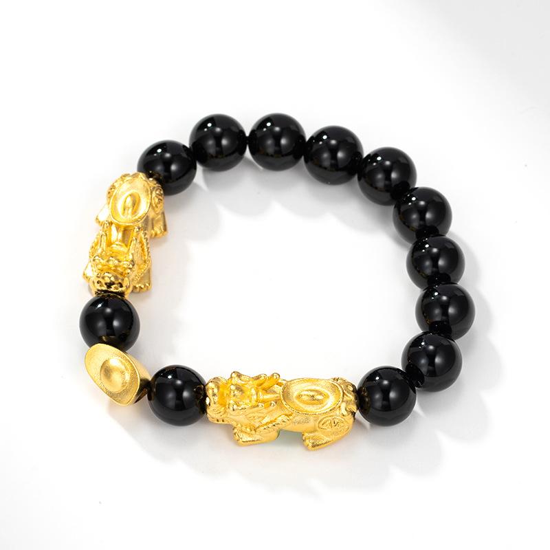 Red Agate Double Pixiu Ingots Wealth Bracelet - FengshuiGallary