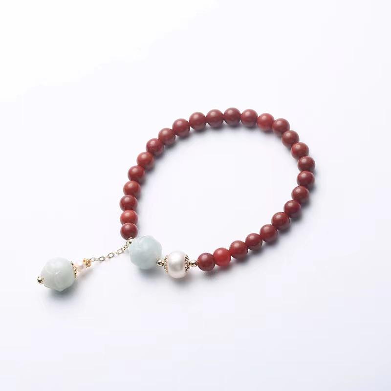 Red Agate Pearl Bracelet - FengshuiGallary