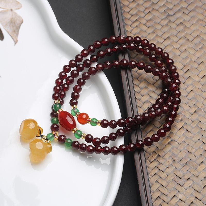 Red Garnet 3 Wrap Bracelet - FengshuiGallary