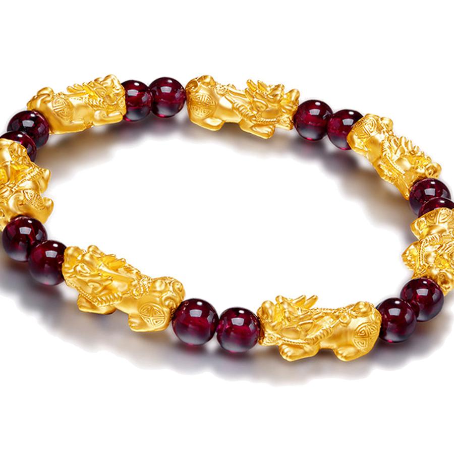 Red Garnet Lucky PiXiu Wealth Bracelet - FengshuiGallary