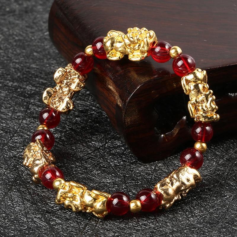 Red Garnet Lucky PiXiu Wealth Bracelet - FengshuiGallary