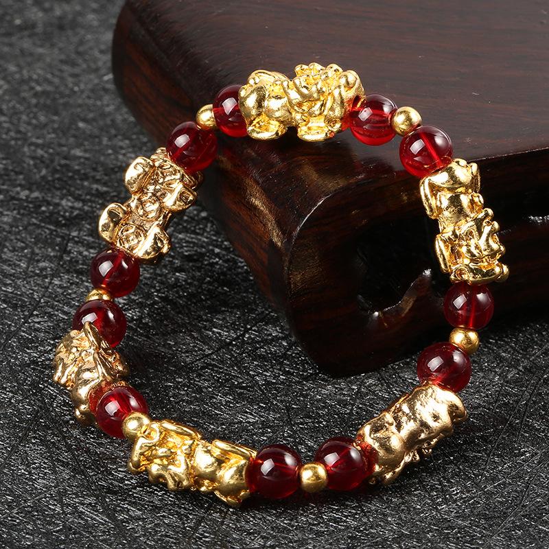 Red Garnet Lucky PiXiu Wealth Bracelet - FengshuiGallary