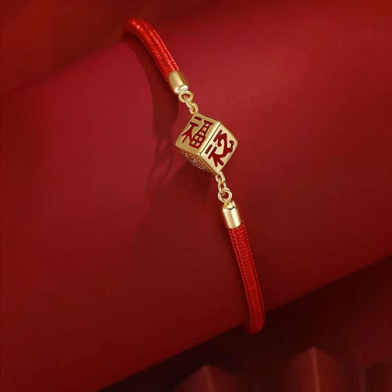 Red String Bracelet-Fu Charm - FengshuiGallary