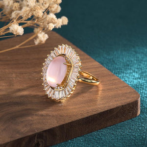 Rose Quartz Lucky Ring - FengshuiGallary