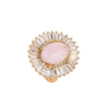 Rose Quartz Zirconia Crystal Ring - FengshuiGallary