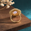 Rose Quartz Zirconia Crystal Ring - FengshuiGallary