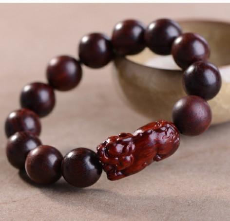 Rosewood Pixiu Fengshui Bracelet - FengshuiGallary