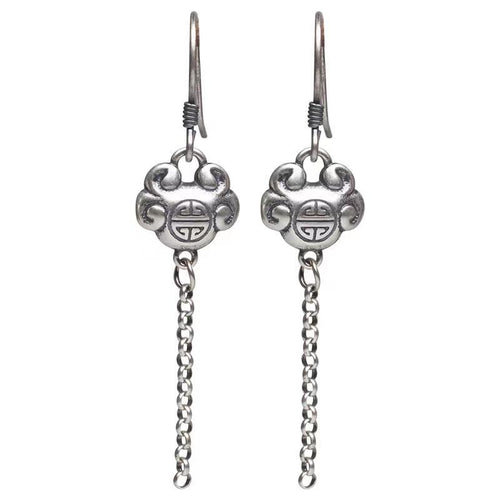 Ruyi Earrings-925 Silver Tassel - FengshuiGallary