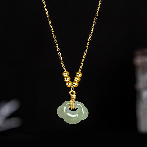 Ruyi Hetian Jade Pendant Necklace - FengshuiGallary