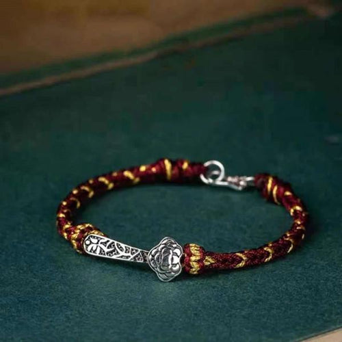 Ruyi Knot 925 Silver String Bracelet - FengshuiGallary