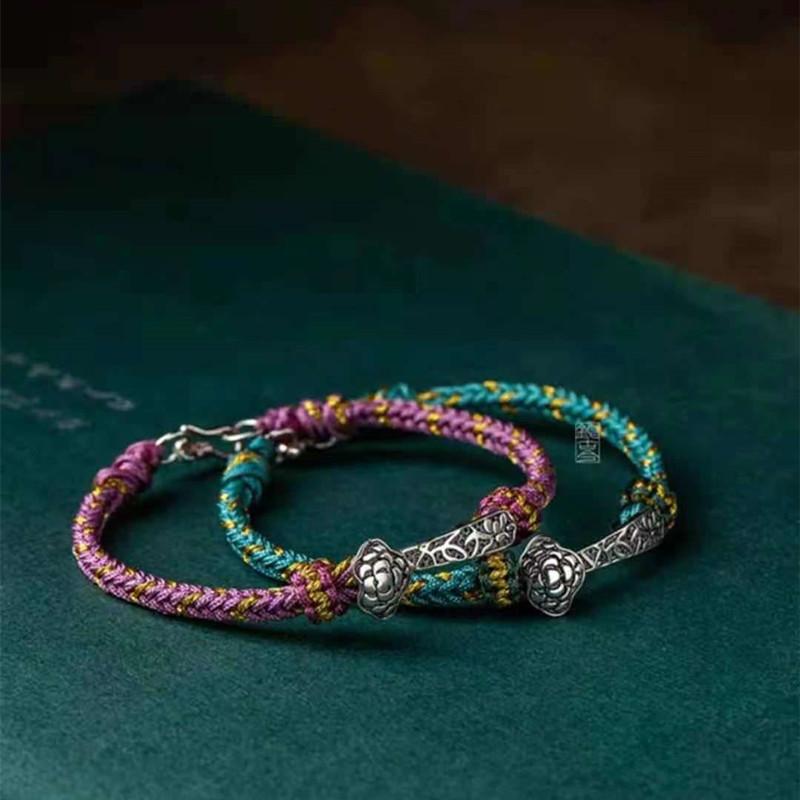 Ruyi Knot 925 Silver String Bracelet - FengshuiGallary