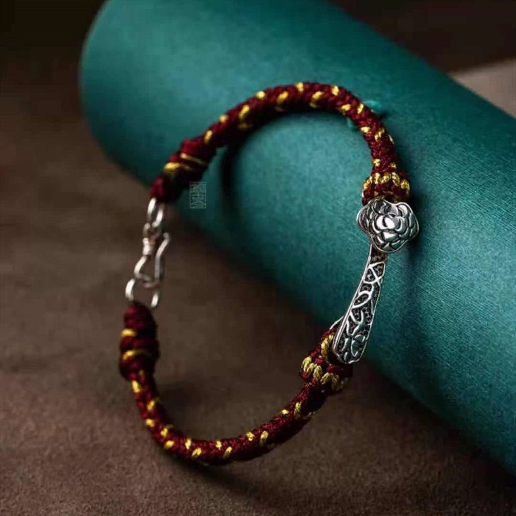 Ruyi Knot 925 Silver String Bracelet - FengshuiGallary