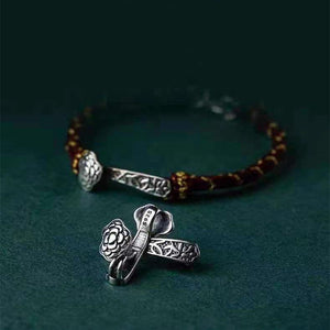 Ruyi Knot 925 Silver String Bracelet - FengshuiGallary