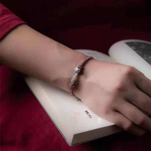 Ruyi Knot Vintage Silver String Bracelet - FengshuiGallary