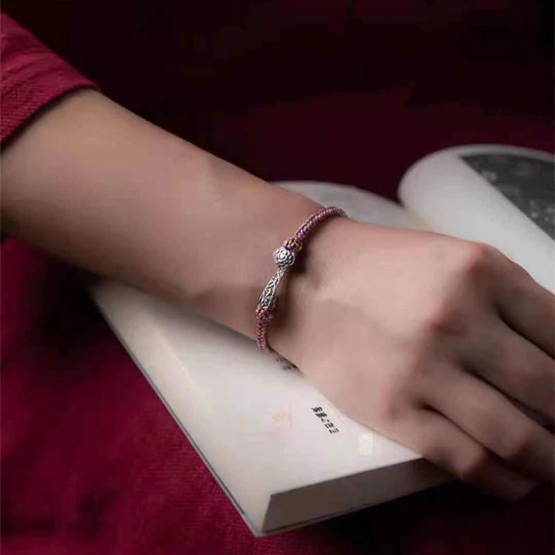 Ruyi Knot Vintage Silver String Bracelet - FengshuiGallary