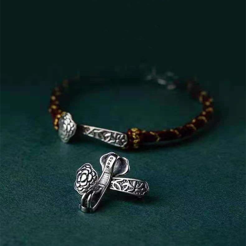 Ruyi Knot Vintage Silver String Bracelet - FengshuiGallary