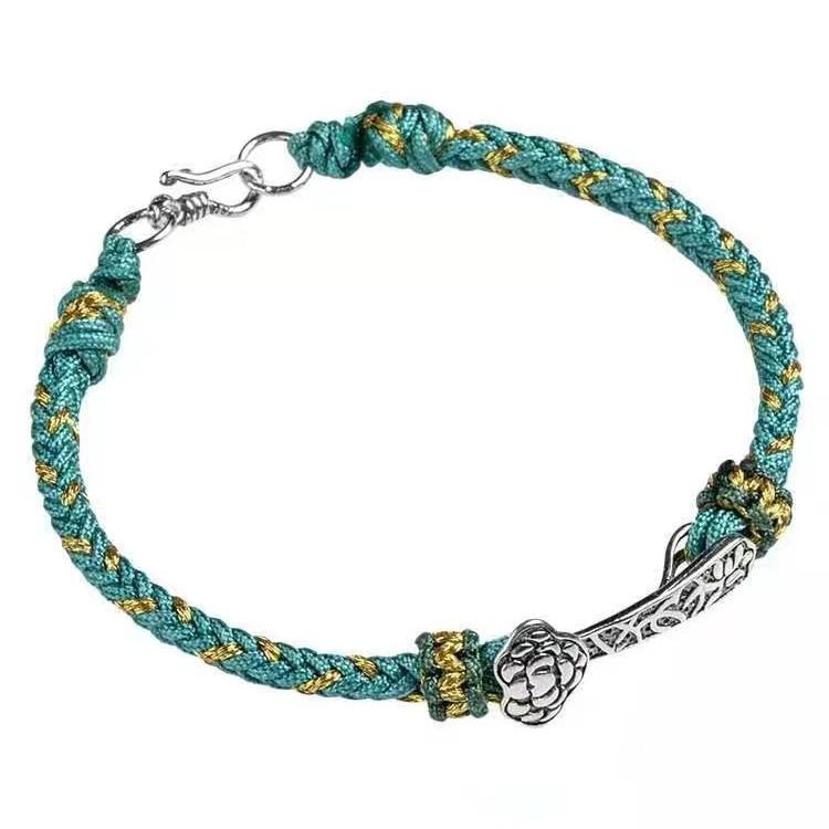 Ruyi Knot Vintage Silver String Bracelet - FengshuiGallary