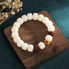 Sandalwood Lotus White Bodhi Beads Lucky Bracelet - FengshuiGallary