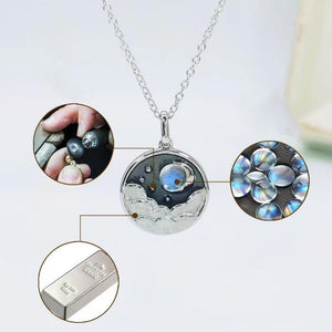 Serene Night Moonstone 925 Silver Pendant Necklace - FengshuiGallary