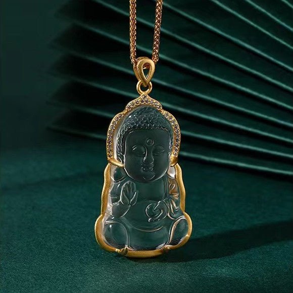 Crystal deals buddha pendant