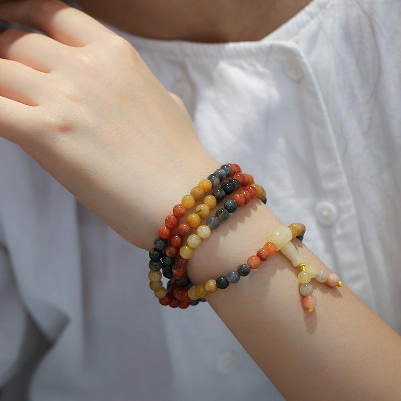 Silk Jade 4 Wrap 108 Buddha Beads Bracelet - FengshuiGallary