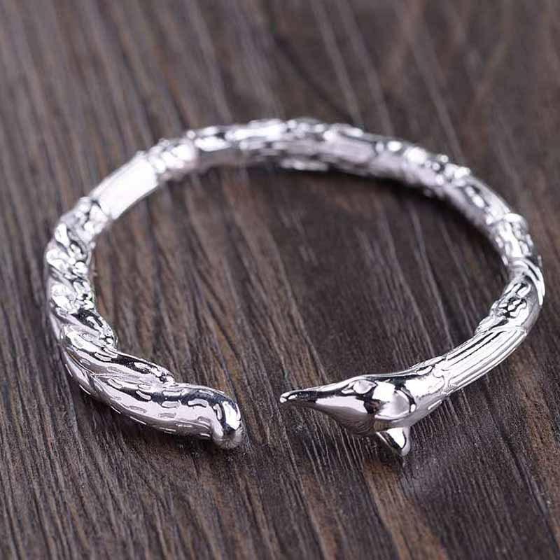 Silver Feng Shui Fox Protection Bangle - FengshuiGallary