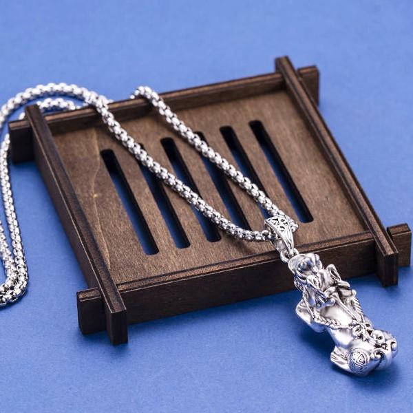 Silver Pixiu Lucky Pendant Necklace - FengshuiGallary