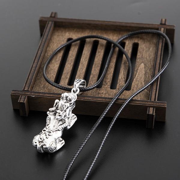 Silver Pixiu Lucky Pendant Necklace - FengshuiGallary