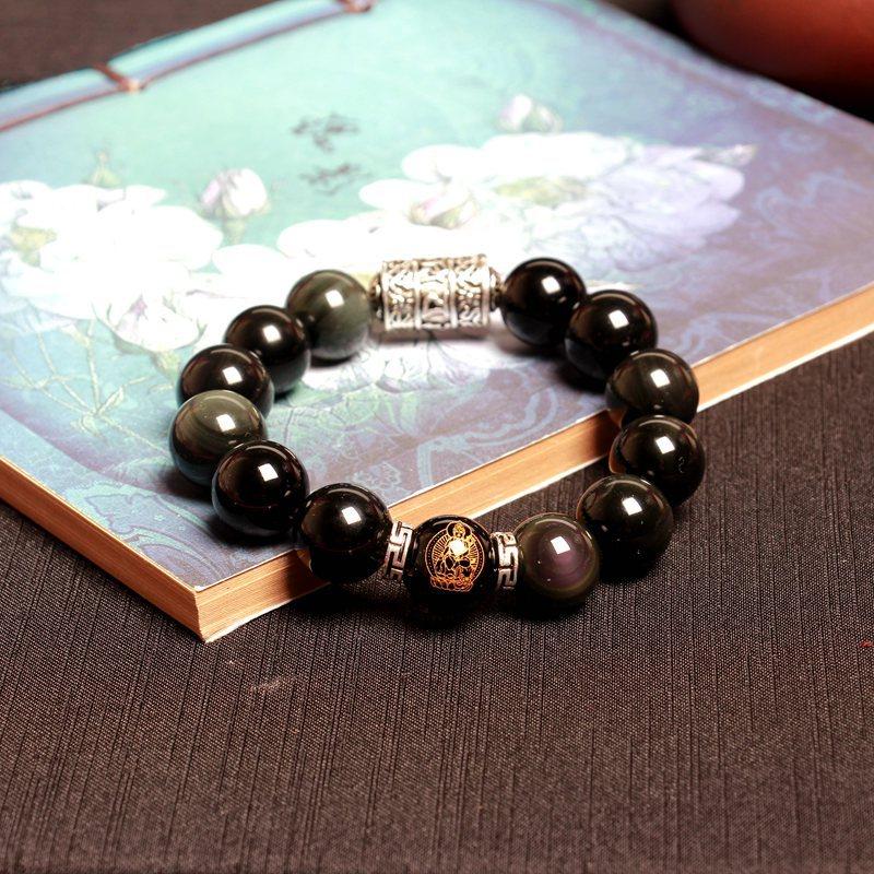 Six True Words Mantra Bracelet-Buddha Silver Bar - FengshuiGallary