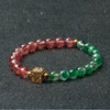 Strawberry Crystal Bracelet-Moss Agate Beads - FengshuiGallary
