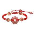 Strawberry Crystal Charm Lucky Rope Women Bracelet - FengshuiGallary