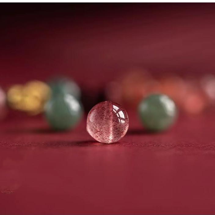 Strawberry Quartz Cinnabar Knot Phone Chain - FengshuiGallary