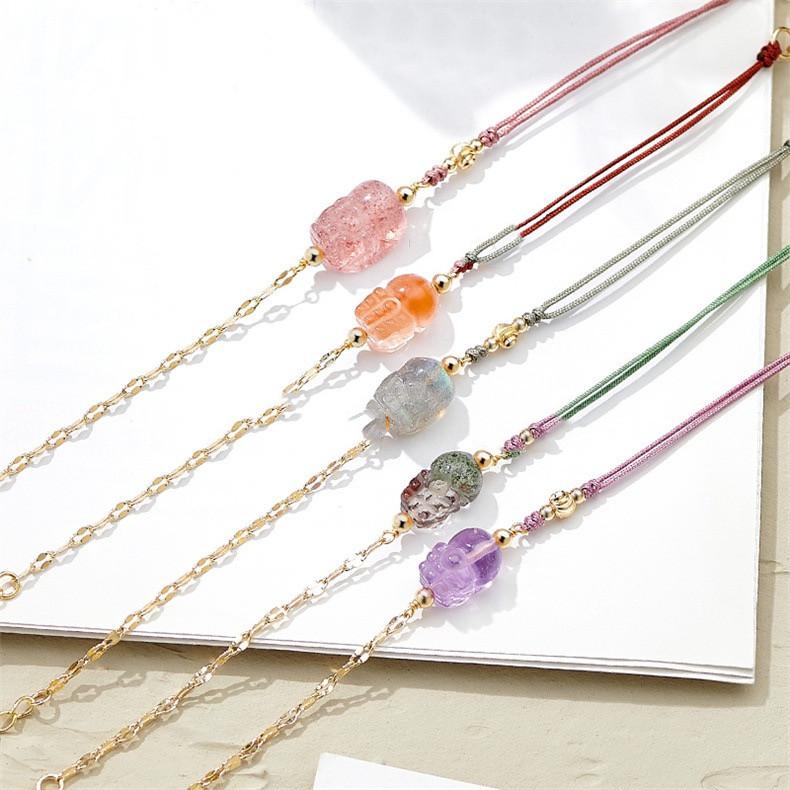 Strawberry Quartz Pixiu Energy Bracelet - FengshuiGallary