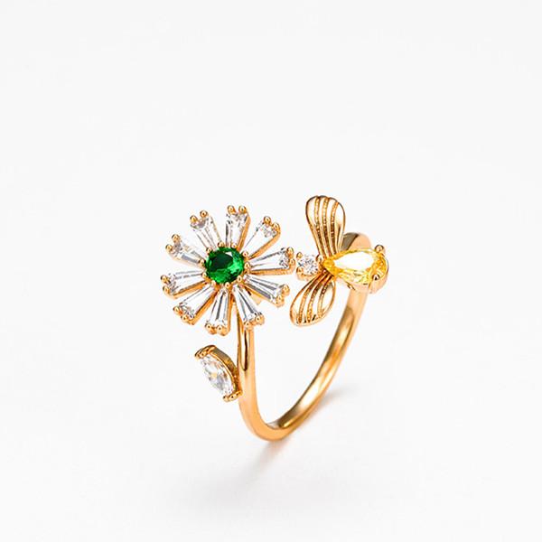 Sunflower Zircon Feng Shui Lucky Ring - FengshuiGallary