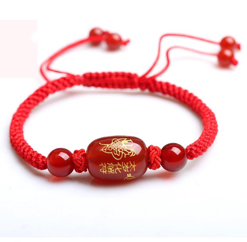  VINCHIC Chinese Zodiac Bracelet Red String Feng Shui Bracelet  Tai Sui Amulet: Clothing, Shoes & Jewelry