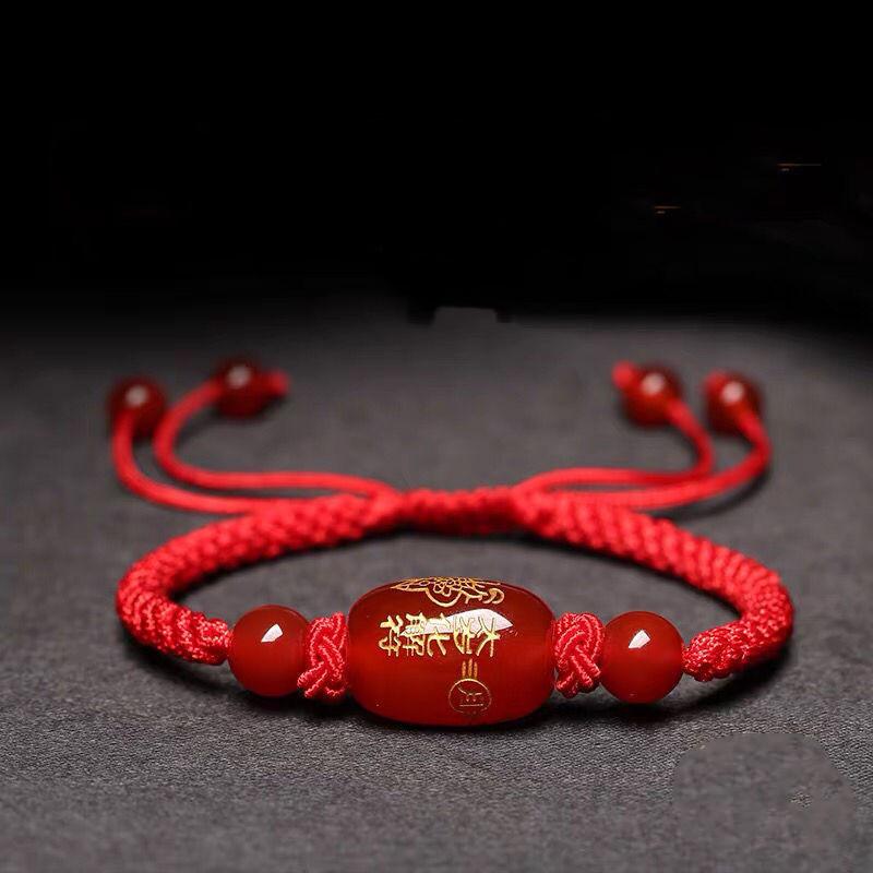 Tai Sui Red Agate Protection Bracelet - FengshuiGallary