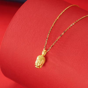 Tathagata Buddha Head Pendant Necklace - FengshuiGallary
