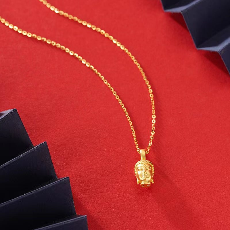 Tathagata Buddha Head Pendant Necklace - FengshuiGallary