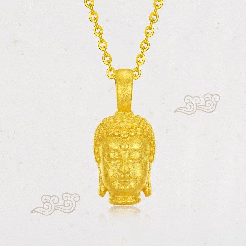 Tathagata Buddha Head Pendant Necklace - FengshuiGallary