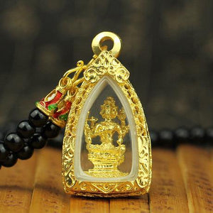The Four-Faces Buddha 24K Gold Amulet (Erawan shrine) - FengshuiGallary