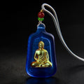 Tibetan Buddha Golden Plated Glaze Pendant - FengshuiGallary