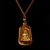 Tibetan Buddha Golden Plated Glaze Pendant - FengshuiGallary