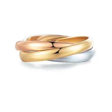 Tibetan Buddhist Six True Words Mantra Triple Interlocked Silver Ring - FengshuiGallary